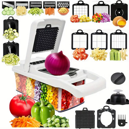 1 Set, 22 en 1/ 15 en 1, Picadora de verduras, Cortadora de frutas multifuncional
