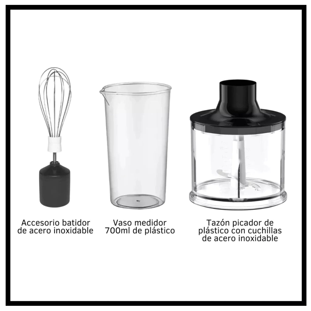 Potente Mixer Batidora Minipimer Procesador Oryx
