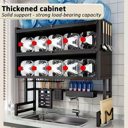 Estante de platos de acero al carbono de 3 niveles