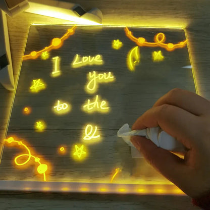 Pizarra para dibujar dibujos con led y antimiedo para dormir