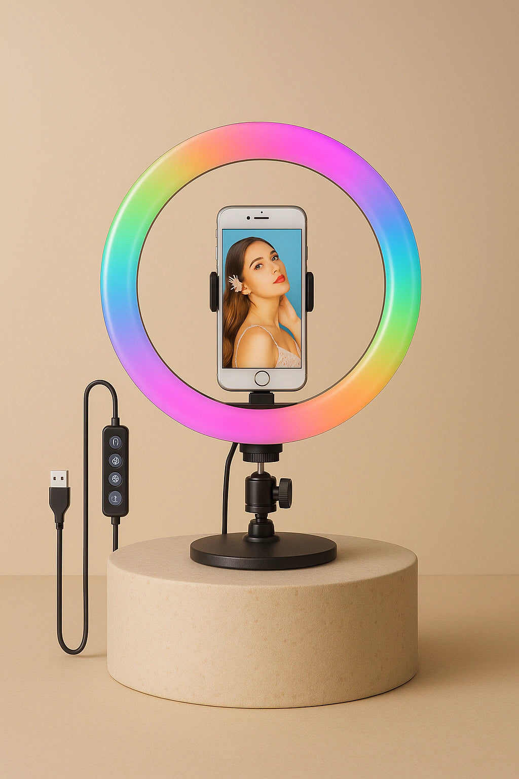 Aro De Luz 30cm Rgb