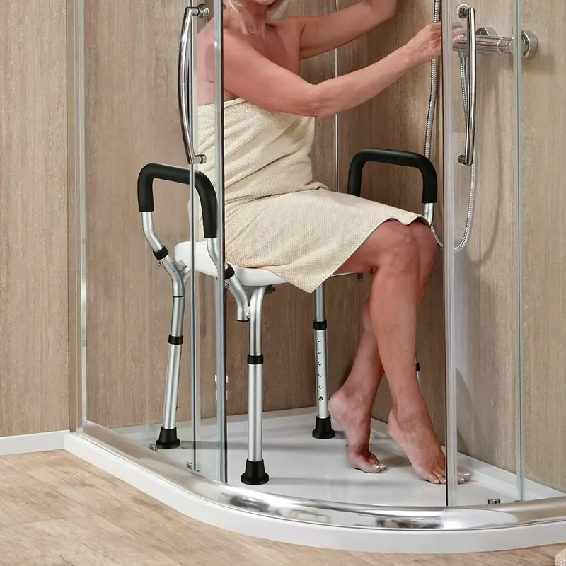 Taburete De Ducha Ajustable En Altura Antideslizante