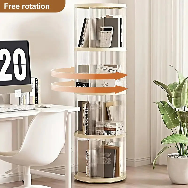 Estante de Esquina Multiusos para Sala de Estar, Dormitorio 4 Niveles 360º
