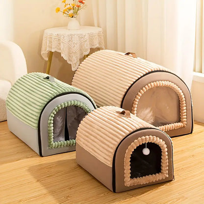 Casa para Mascotas de Cuatro Estaciones, Cama Cálida y Segura
