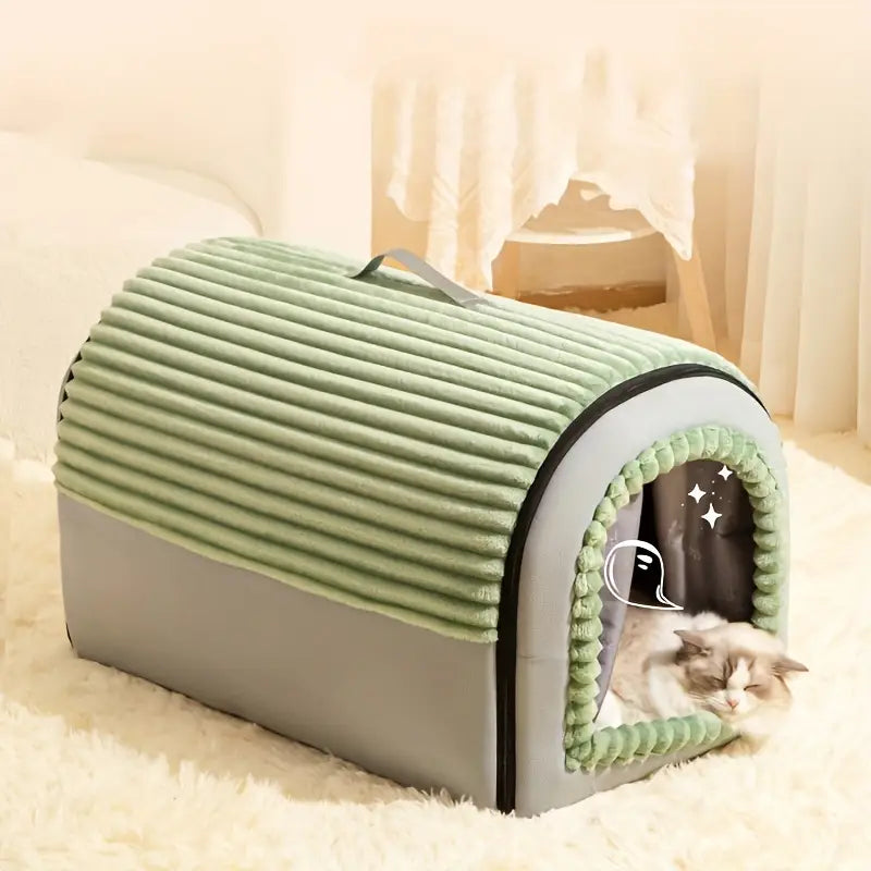 Casa para Mascotas de Cuatro Estaciones, Cama Cálida y Segura