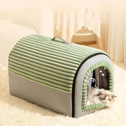 Casa para Mascotas de Cuatro Estaciones, Cama Cálida y Segura