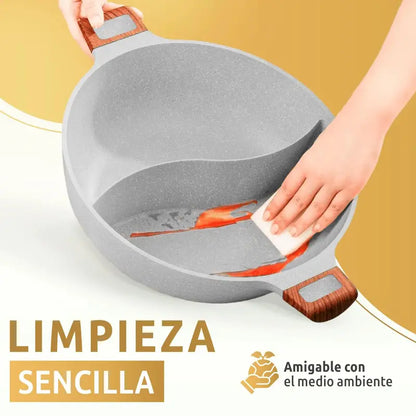 Cacerola de Cocina 18 cm con Separador para Doble Cocinado