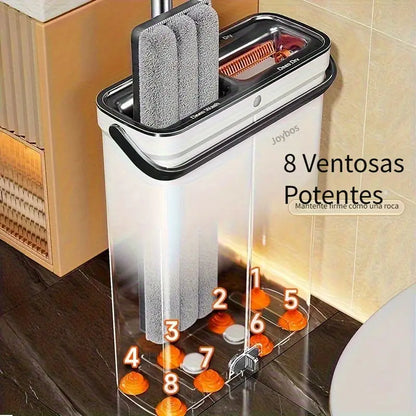 Juego de Fregona Plana y Cubo con Escurridor Mejorado