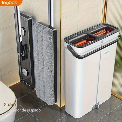 Juego de Fregona Plana y Cubo con Escurridor Mejorado