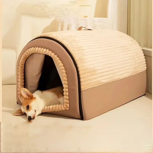 Casa para Mascotas de Cuatro Estaciones, Cama Cálida y Segura