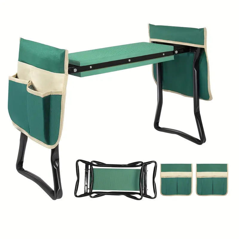Silla de jardinería mejorada y cojín de rodilla suave, reforzado y ensanchado