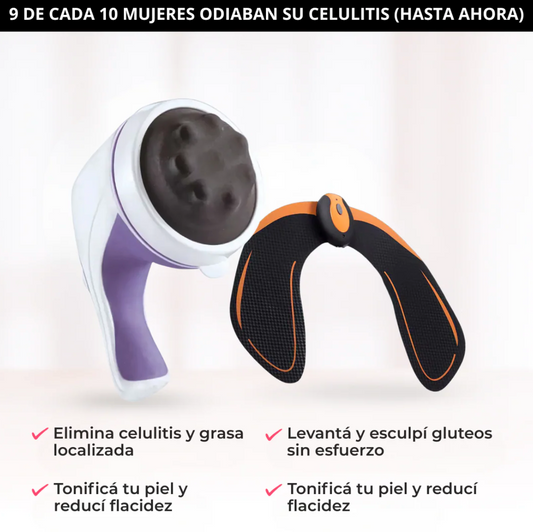 BodySculpt Masajeador Anticelulitis + Electro Estimulador de Glúteos de Regalo