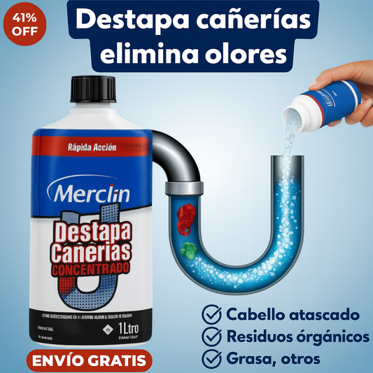 Merclin - Destapa cañerias y Elimina mal olores