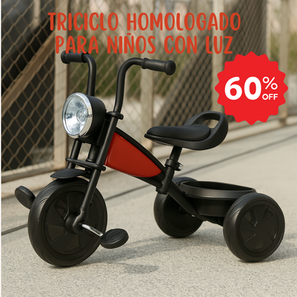 Triciclo Homologado para niños con Luz