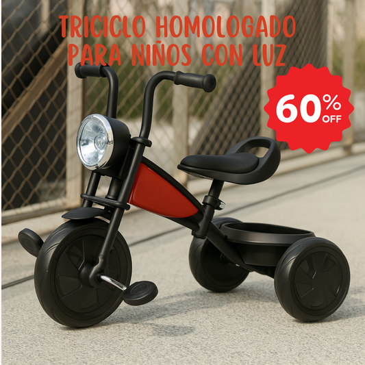 Triciclo Homologado para niños con Luz