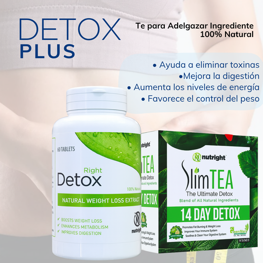 DETOXPLUS - Te para Adelgazar Ingrediente 100% Natural