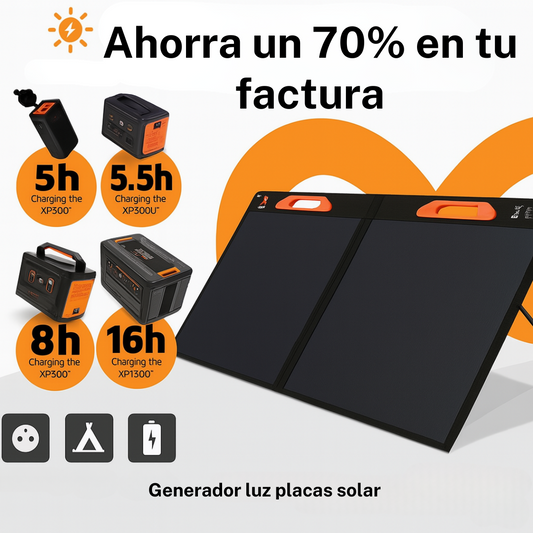Generador luz placas solar - Ahorra un 70% en tu factura