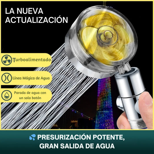Cabezal de Ducha Turbo 360° | Ahorro de Agua y Alta Presión – ¡Más Vendido!