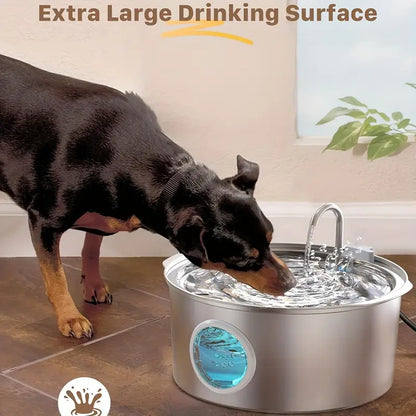 Fuente de agua inteligente de gran capacidad de 7 litros con vidrio