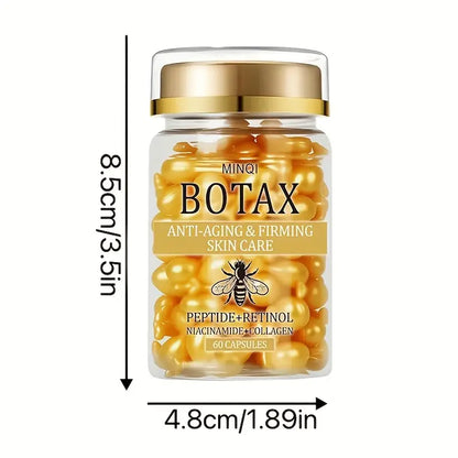 Paquete de 2 Cápsulas Reafirmantes BOTAX, Producto para el Cuidado de la Piel con Retinol, Colágeno y Veneno de Abej