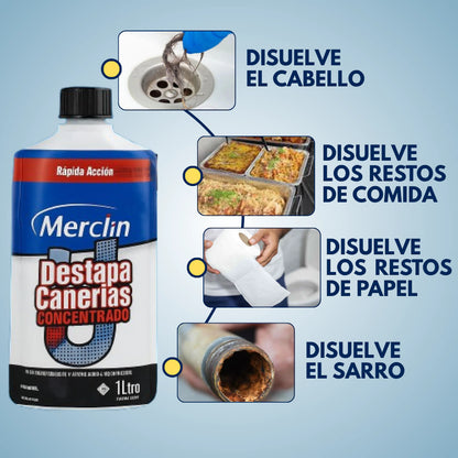 Merclin - Destapa cañerias y Elimina mal olores