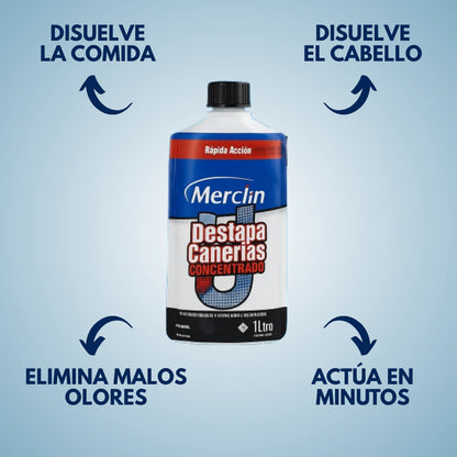 Merclin - Destapa cañerias y Elimina mal olores
