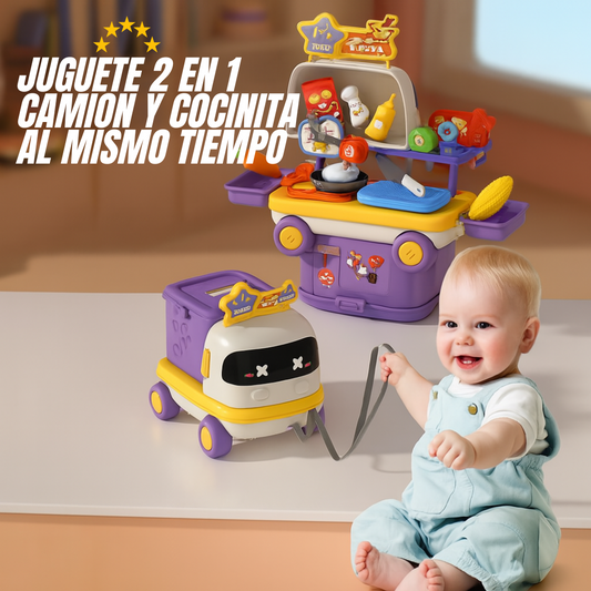 Juguete 2 en 1 camion y cocinita al mismo tiempo