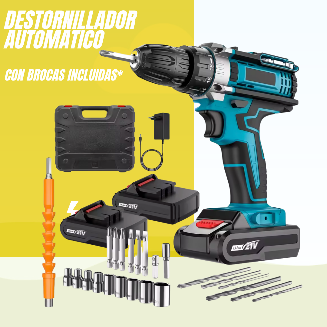 Destornillador automatico con brocas incluidas