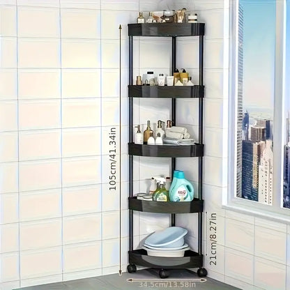 Estante de almacenamiento de baño giratorio de 360