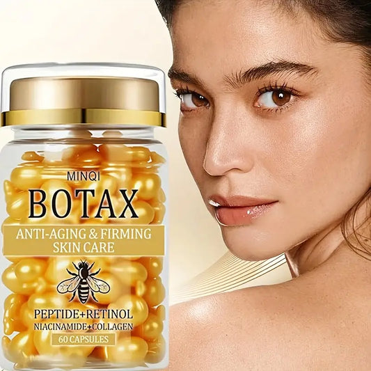 Paquete de 2 Cápsulas Reafirmantes BOTAX, Producto para el Cuidado de la Piel con Retinol, Colágeno y Veneno de Abej