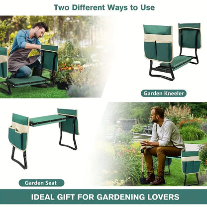 Silla de jardinería mejorada y cojín de rodilla suave, reforzado y ensanchado