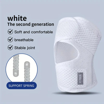 Rodillera Elástica Unisex para Deportes, Soporte de Poliéster Transpirable para Baloncesto y Fitness