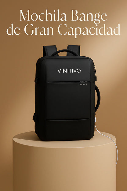 Mochila Bange de Gran Capacidad 37 Litros con USB