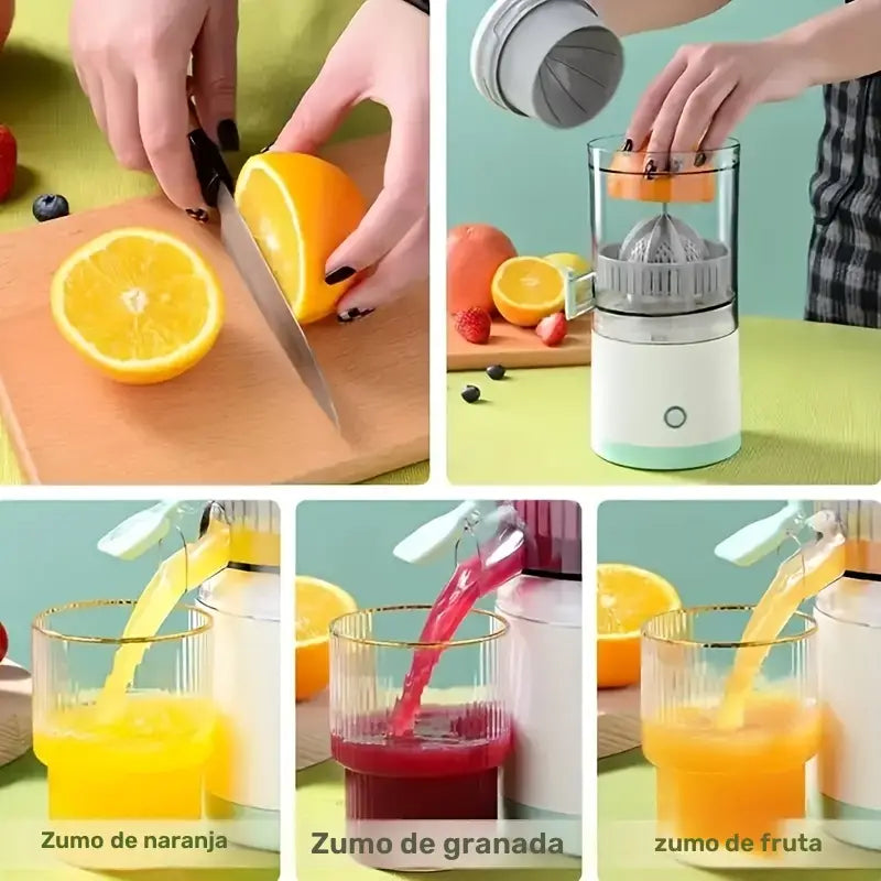 Exprimidor de Cítricos Portátil Multifuncional, Exprimidor Automático de Frutas con Batería Recargable