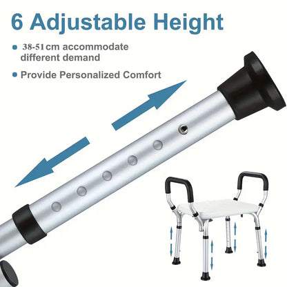 Taburete De Ducha Ajustable En Altura Antideslizante