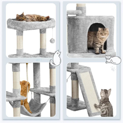 Árbol de Gato Costoffs 160Cm Estable con Cuevas de Gato y Plataformas Casa