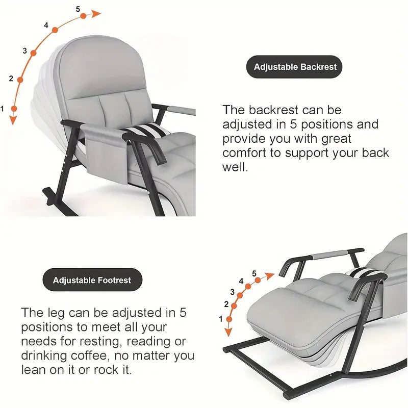Sillón mecedora moderno para salón con función de reclinación
