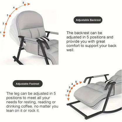 Sillón mecedora moderno para salón con función de reclinación