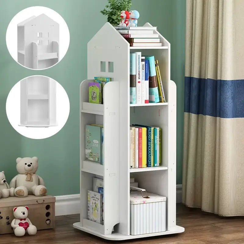 Organizador de Piso Rotativo para Dormitorio, Sala, Oficina o Estudio 360º