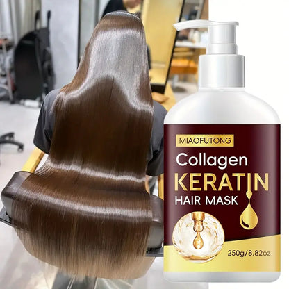 Máscara capilar de colágeno 7 en 1, hidratación profunda para cabello seco y dañado, suavizante