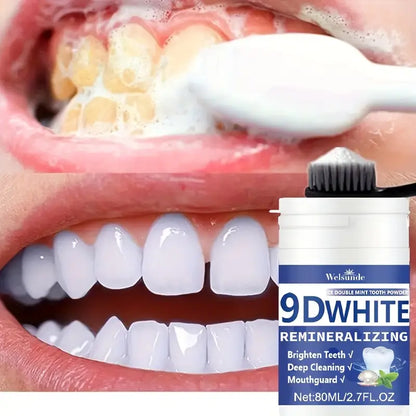 Polvo Dental de Hidroxiapatita Blanca 9D, Polvo Blanqueador Dental, Limpieza Profunda, Aliento Fresco