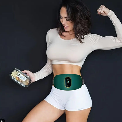 Cinturón de masaje abdominal eléctrico, recargable por USB