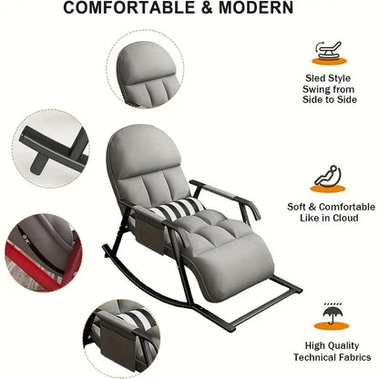 Sillón mecedora moderno para salón con función de reclinación