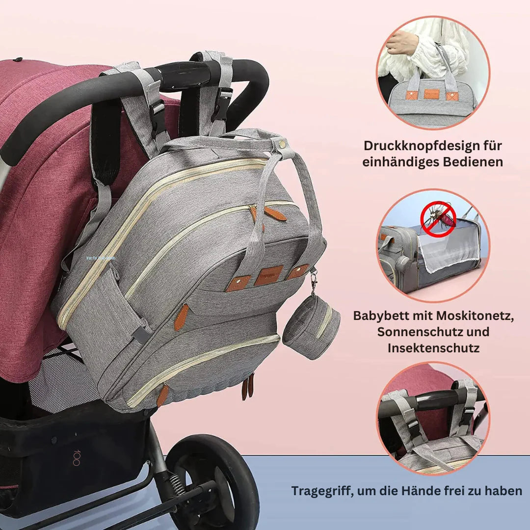 Mochila cambiador Inteligente 2 en 1 - Capacidad Máxima