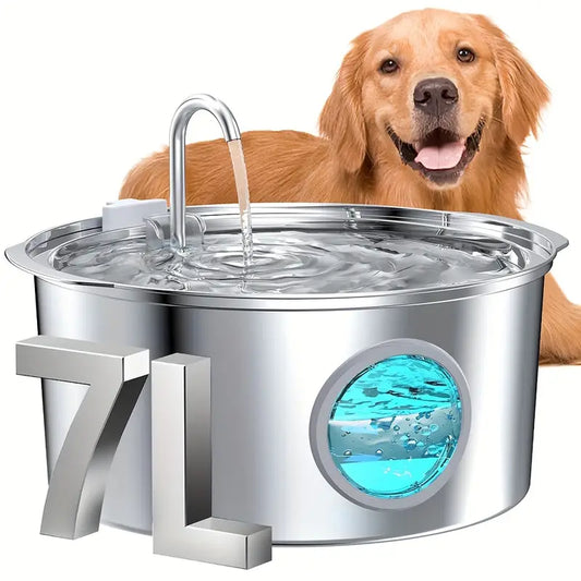 Fuente de agua inteligente de gran capacidad de 7 litros con vidrio