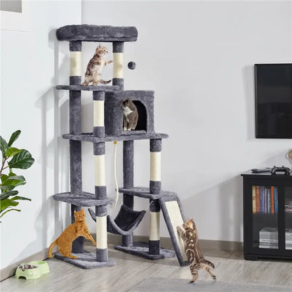 Árbol de Gato Costoffs 160Cm Estable con Cuevas de Gato y Plataformas Casa