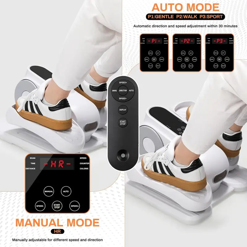 Máquina Eléctrica Elliptical, Ejercitador de Piernas, 2 Modos + 12 Velocidades Ajustables