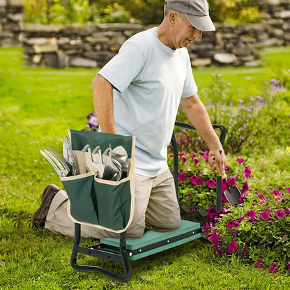 Silla de jardinería mejorada y cojín de rodilla suave, reforzado y ensanchado