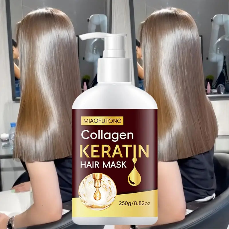 Máscara capilar de colágeno 7 en 1, hidratación profunda para cabello seco y dañado, suavizante