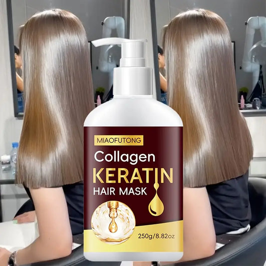 Máscara capilar de colágeno 7 en 1, hidratación profunda para cabello seco y dañado, suavizante